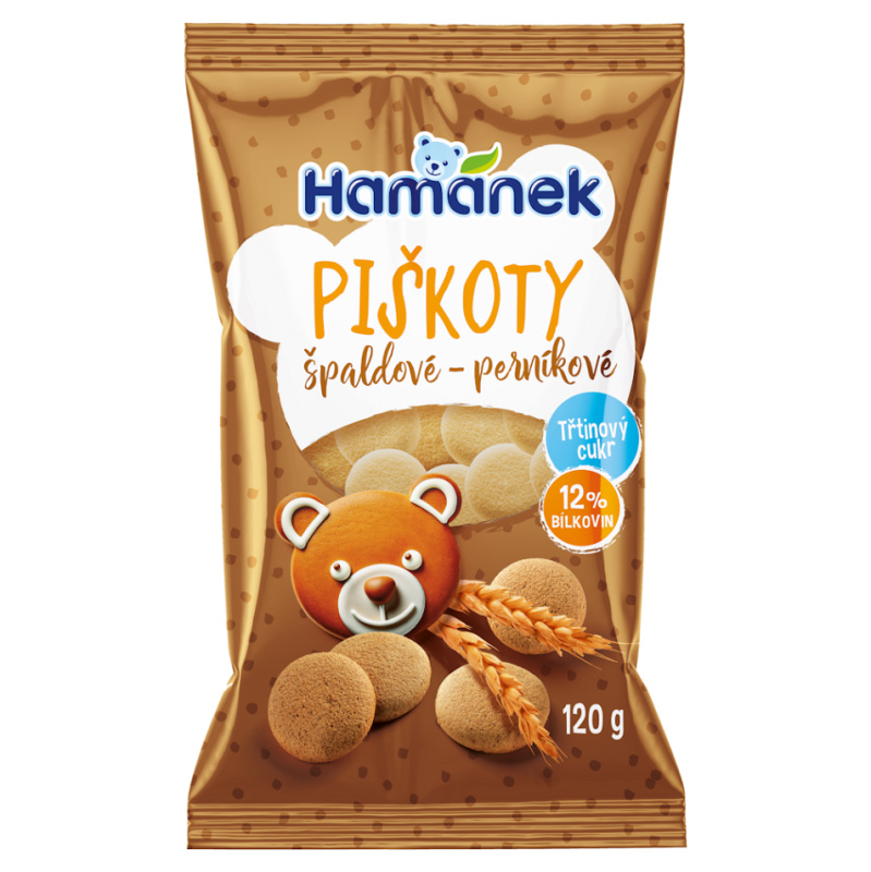 HAMÁNEK Piškoty špaldové perníkové 120 g
