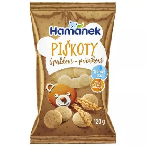 HAMÁNEK Piškoty špaldové perníkové 120 g