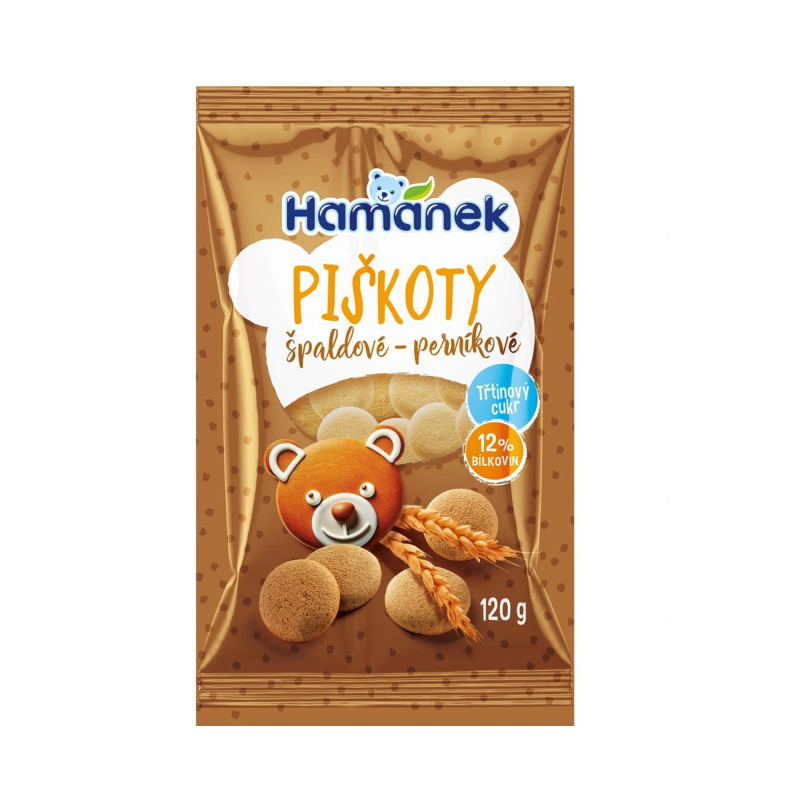 HAMÁNEK Piškoty špaldové perníkové 120 g