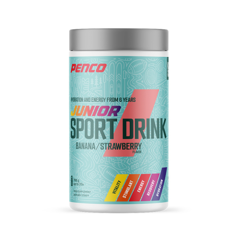 PENCO Junior Sport Drink, dóza, 700 g jahoda + banán