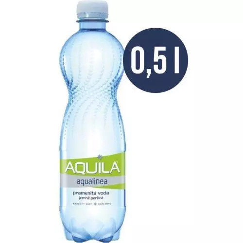 Stolní voda Aquila Agualinea - jemně perlivá, 12 x 0,5 l