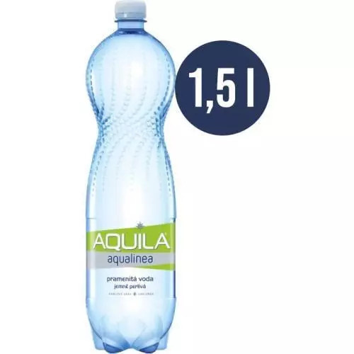 Stolní voda Aquila Aqualinea - jemně perlivá, 6 x 1,5 l