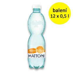 Mattoni - minerální voda - Pomeranč, 12 × 0,5 l