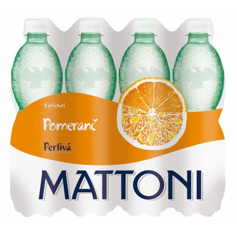 Mattoni - minerální voda - Pomeranč, 12 × 0,5 l