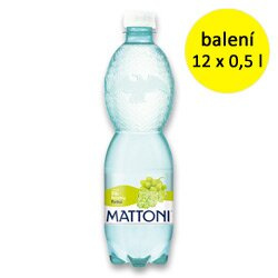 Mattoni - minerální voda - Bílé hrozno, 12 × 0,5 l
