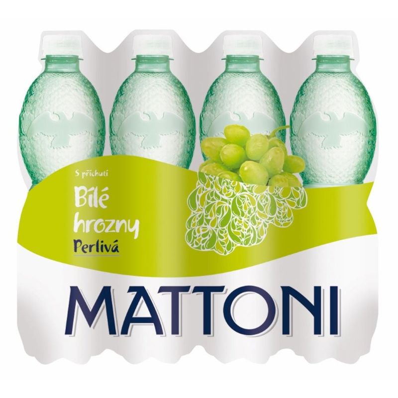 Mattoni - minerální voda - Bílé hrozno, 12 × 0,5 l
