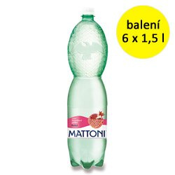 Mattoni - minerální voda - Granátové jablko, 6 × 1,5 l