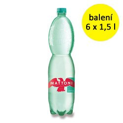 Minerální voda Mattoni - jemně perlivá, 6 x 1,5 l