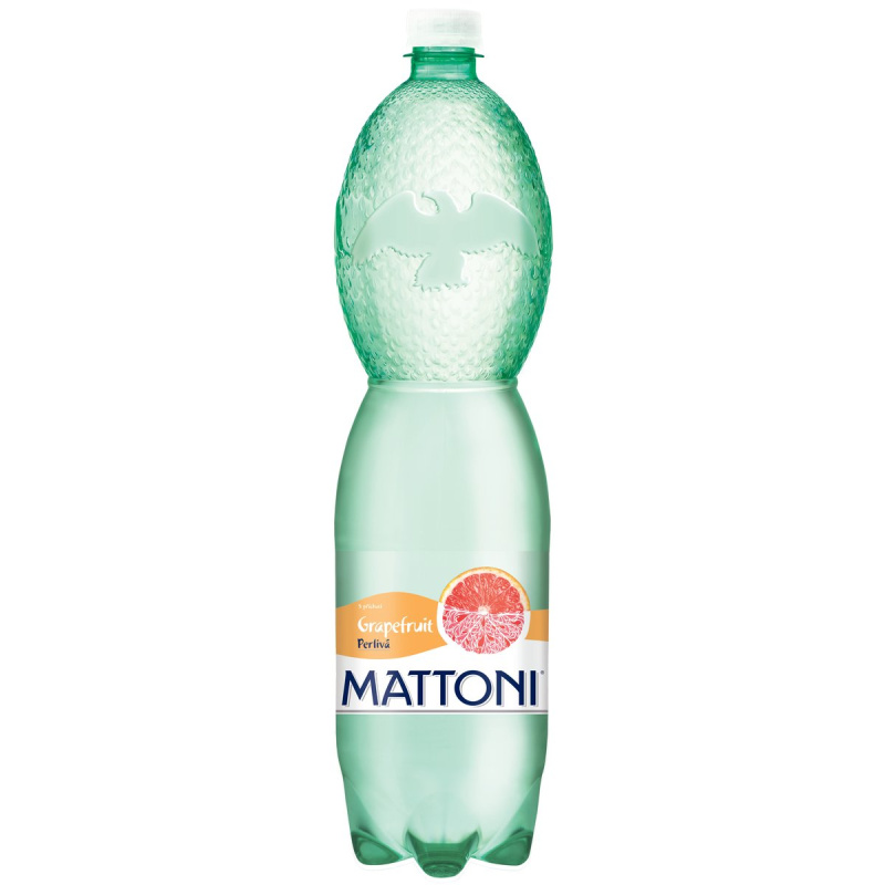 Ochucená minerální voda Mattoni - grapefruit, 6 x 1,5 l, perlivá