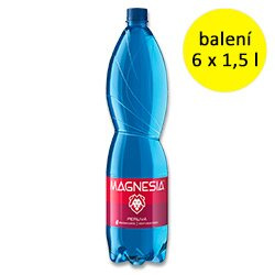 Minerální voda Magnesia - perlivá, 6 x 1,5 l