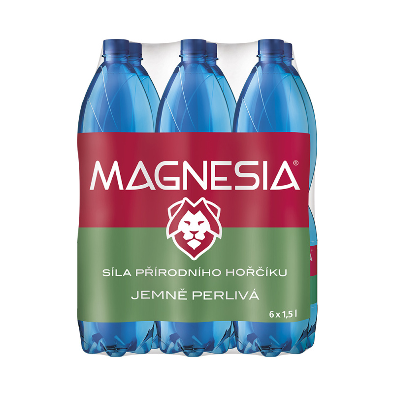 Minerální voda Magnesia - jemně perlivá, 6 x 1,5 l