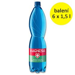 Minerální voda Magnesia - jemně perlivá, 6 x 1,5 l