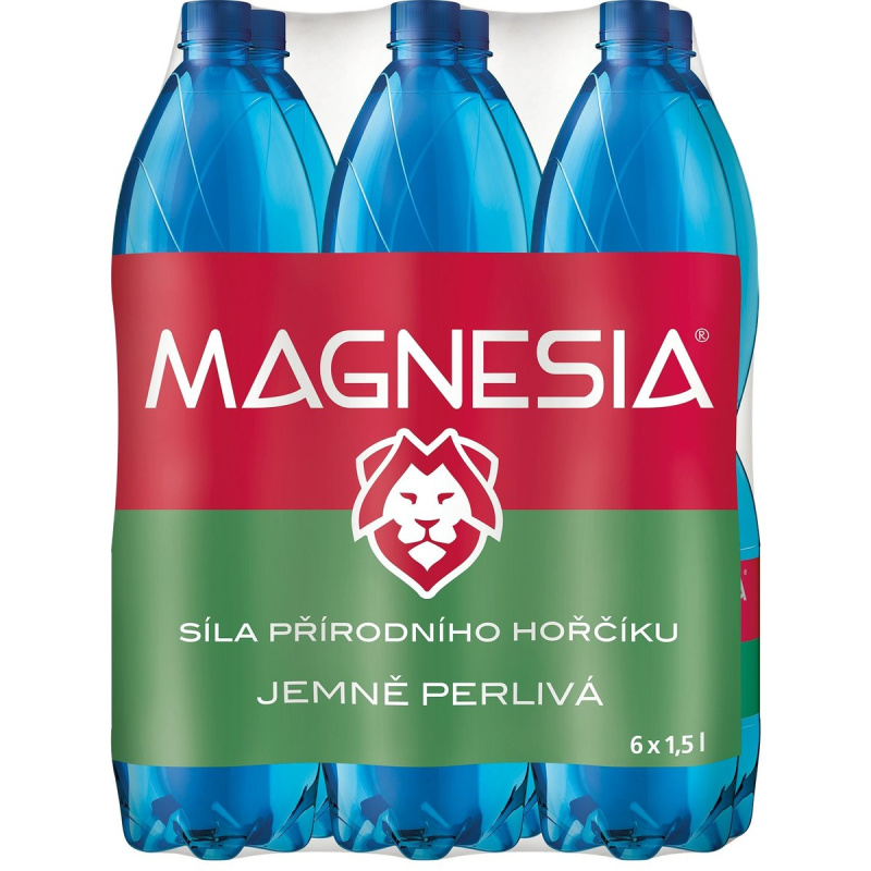Minerální voda Magnesia - jemně perlivá, 6 x 1,5 l