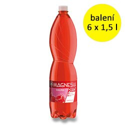 Magnesia Red - ochucená minerální voda - Malina, 6 × 1,5 l