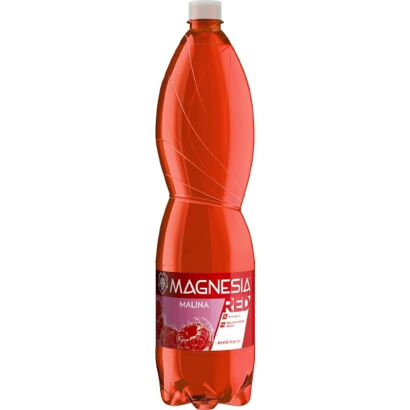 Magnesia Red - ochucená minerální voda - Malina, 6 × 1,5 l