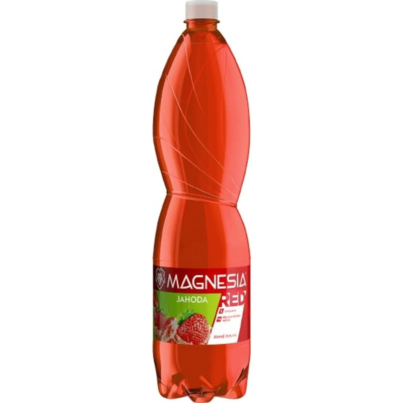 Magnesia Red - ochucená minerální voda - Jahoda, 6 × 1,5 l