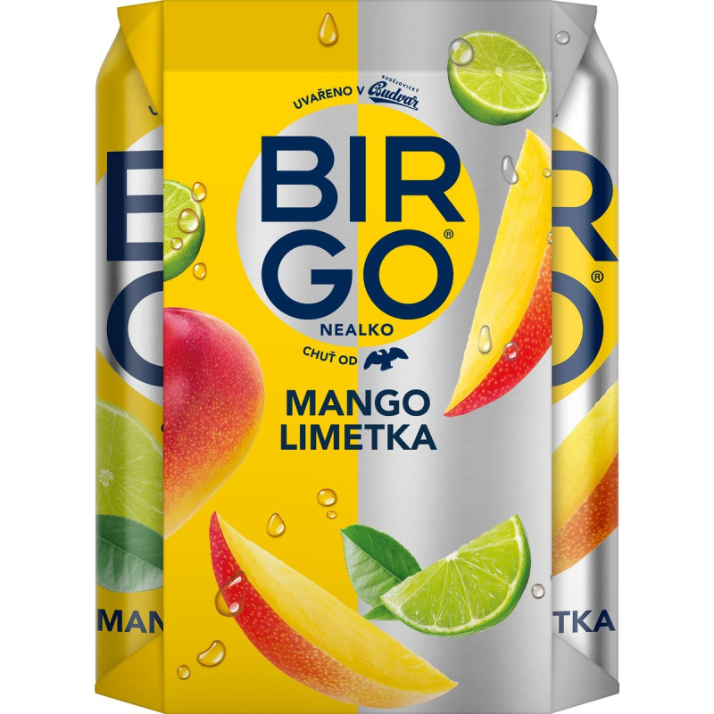 Birgo nealkoholický Mango a limetka 4×0,5 l plech