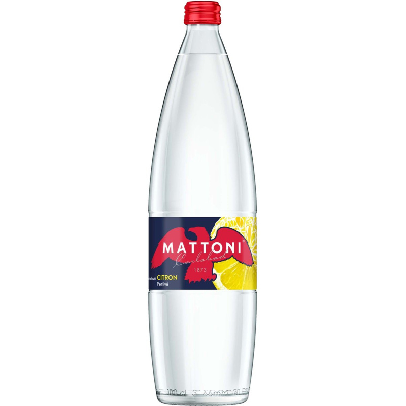 Mattoni Minerální voda perlivá citron sklo