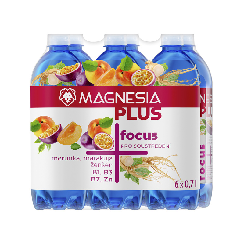 Magnesia Plus Focus meruňka, marakuja a ženšen