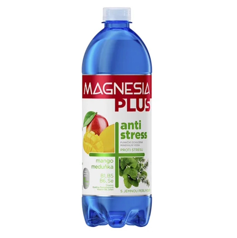 Magnesia Plus Antistress - ochucená minerální voda - mango a meduňka, 0,7 l
