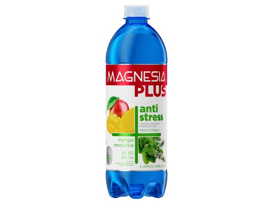Magnesia Plus Antistress - ochucená minerální voda - mango a meduňka, 0,7 l