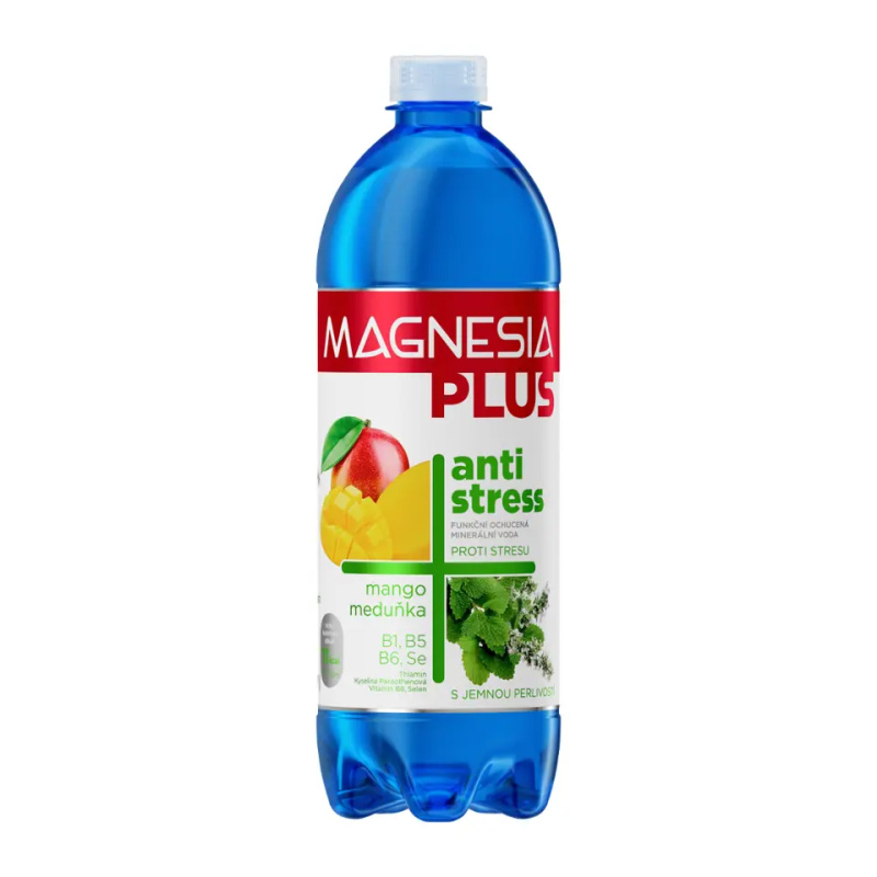 Magnesia Plus Antistress - ochucená minerální voda - mango a meduňka, 0,7 l