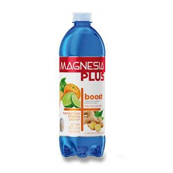 Magnesia Plus Boost - ochucená minerální voda - mandarinka, limetka a zázvor, 0,7 l