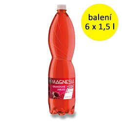 Magnesia Red - ochucená minerální voda - Granátové jablko, 6 × 1,5 l