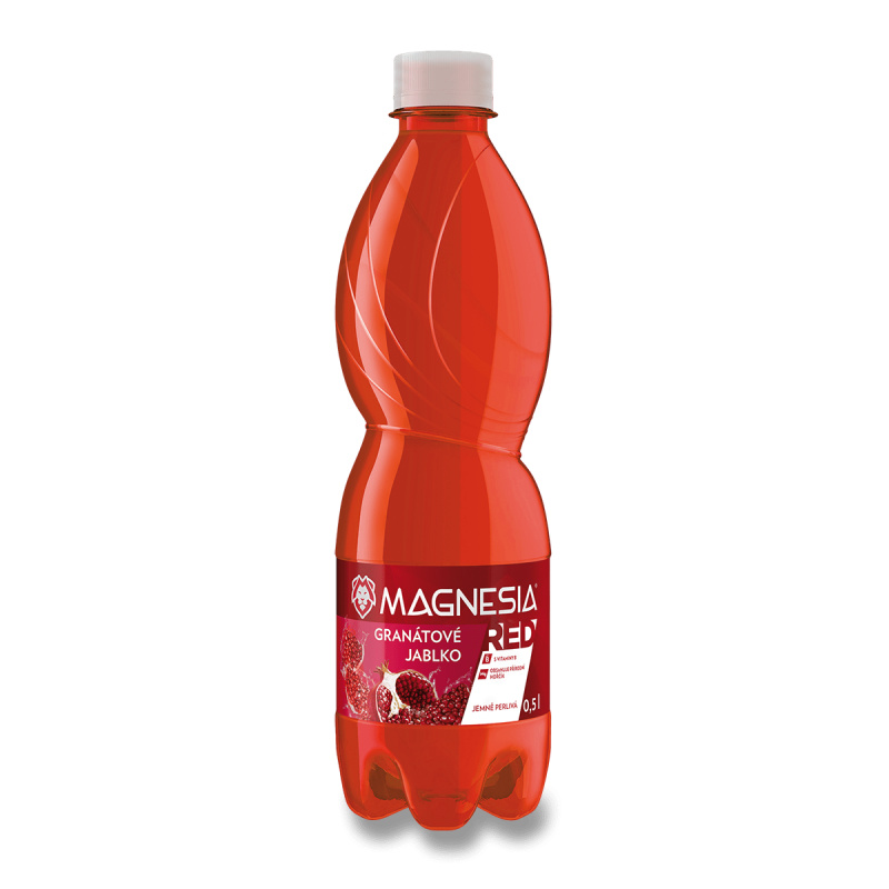 Magnesia Red - ochucená minerální voda - Granátové jablko, 12 × 0,5 l