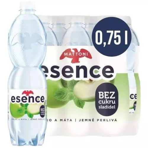Mattoni Esence jablka a máty jemně perlivá (6x0,75l)