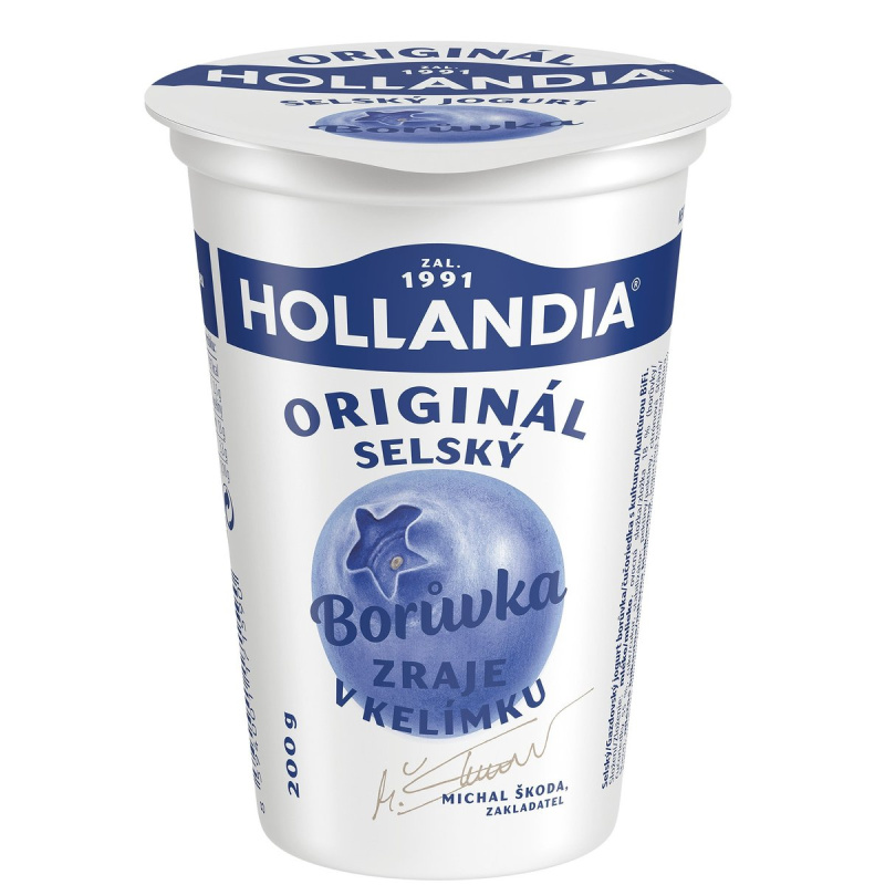 Hollandia Selský jogurt borůvka