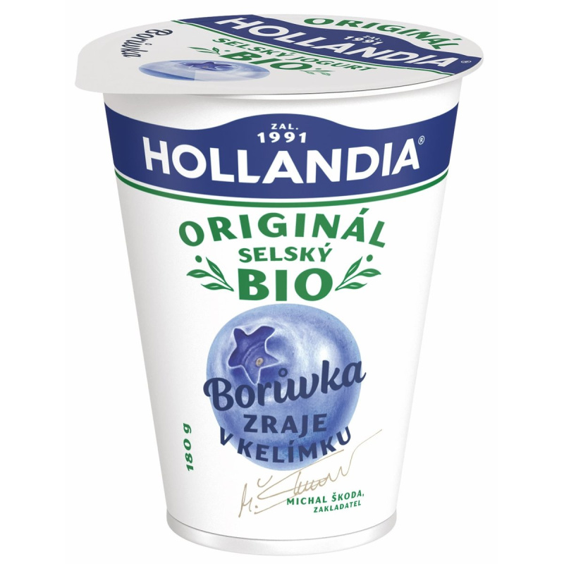 Hollandia BIO Selský jogurt borůvka 2,8%