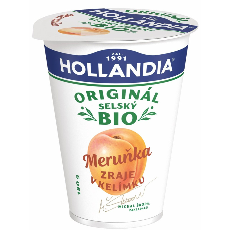 Hollandia BIO Selský jogurt meruňka 2,8%