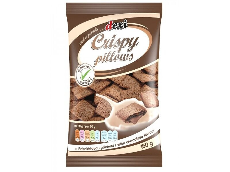 Dexi Crispy pillows s čokoládovou příchutí