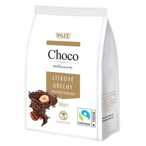 POEX Choco Exclusive Lískové ořechy v mléčné čokoládě 150 g