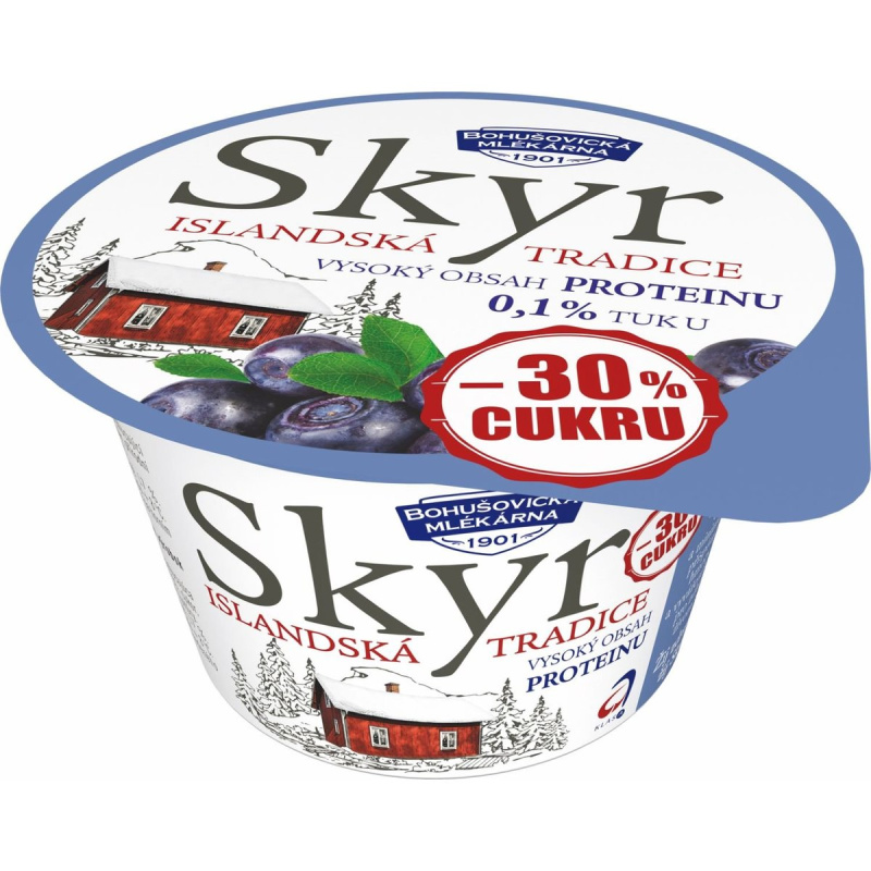 Bohušovická mlékárna Skyr 0,1 % borůvka