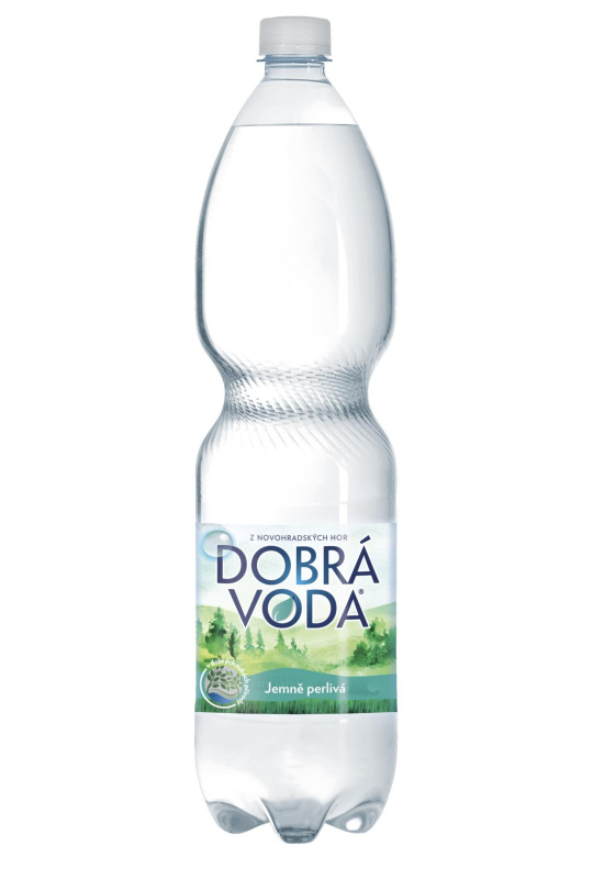 Minerální voda Dobrá voda - jemně perlivá, 6 x 1,5 l