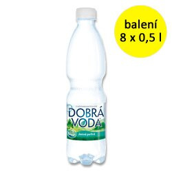 Minerální voda Dobrá voda - jemně perlivá, 8 x 0,5 l
