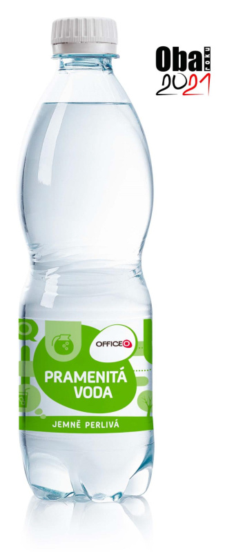 OFFICEO Pramenitá voda Office Depot - jemně perlivá, 8 x 0,5 l