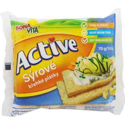 Bonavita křehké plátky sýrové active 70g