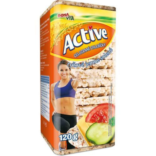 BonaVita Active chlebíčky celozrnné rýže jemně solené 120g
