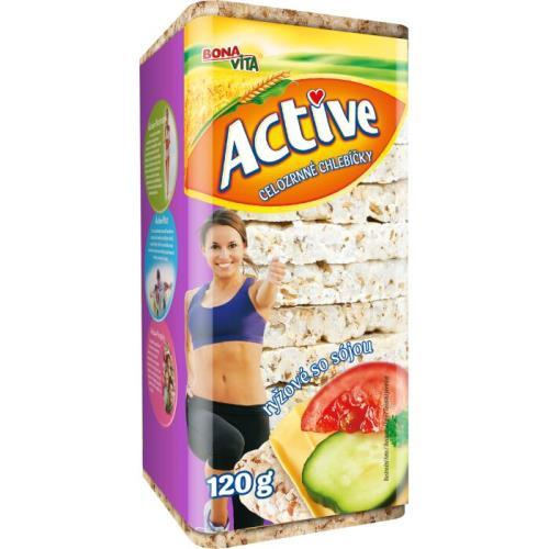 BonaVita Active chlebíčky celozrnné rýže a sója 120g