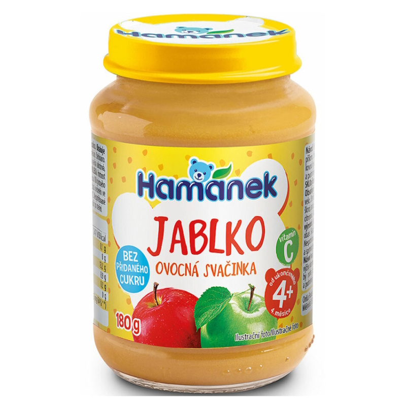 Hamánek Neslazená ovocná přesnídávka jablko