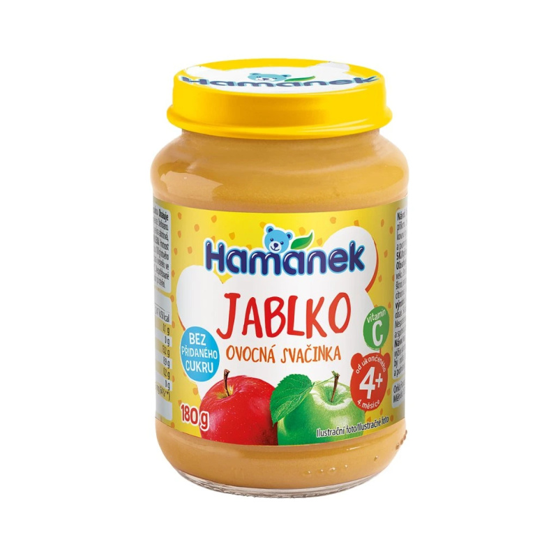 Hamánek Neslazená ovocná přesnídávka jablko