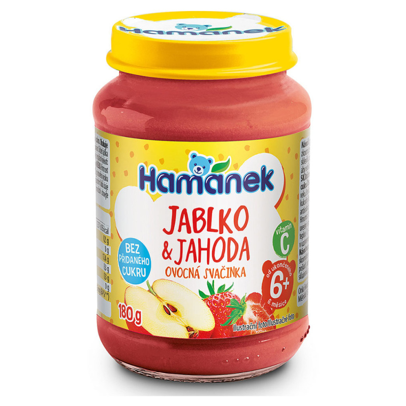 Hamánek Neslazená ovocná přesnídávka jahoda