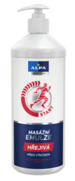 ALPA Masážní emulze HŘEJIVÁ, 1000 ml