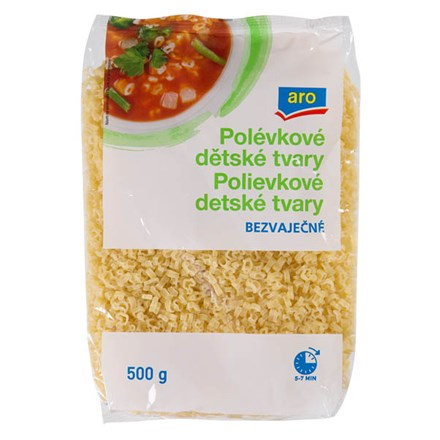 aro Těstoviny polévkové bezvaječné dětské tvary 6 x 500 g