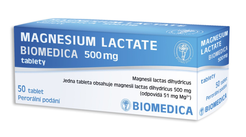 BIOMEDICA Magnesium Lactate 500 mg 50 tablet