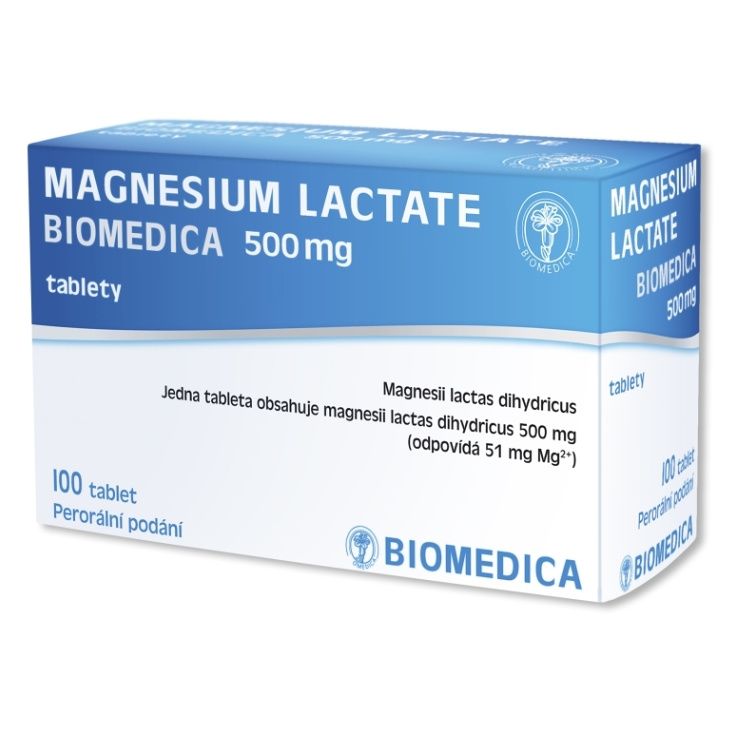 MAGNESIUM LACTATE BIOMEDICA 500MG Tableta 100