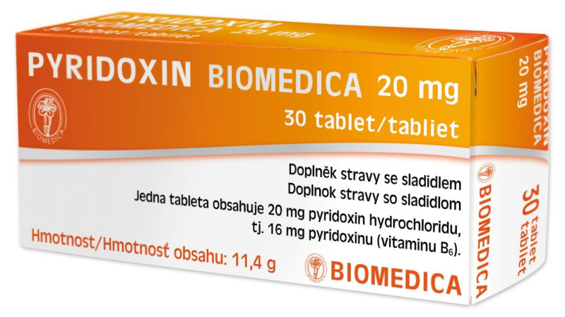 BIOMEDICA Pyridoxin 20 mg 30 tablet